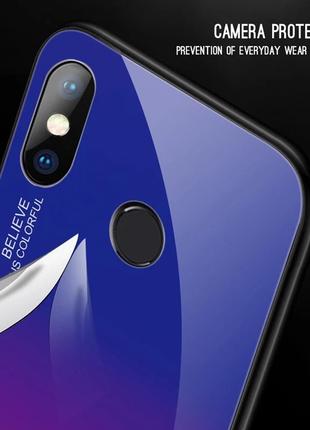 Чохол gradient для телефона xiaomi redmi note 7 на саомі ксіоміредмі ноті нот 7 градієнт чохол скляний5 фото