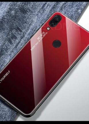 Чохол gradient для телефона xiaomi redmi note 7 на саомі ксіоміредмі ноті нот 7 градієнт чохол скляний