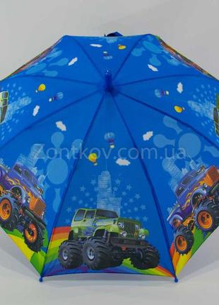 Зонт-трость для мальчика "big cars" на 5-9 лет от фирмы марио2 фото