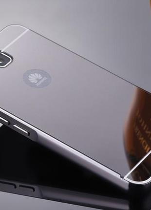 Металевий чехол для huawei y6 pro дзеркальний чохол для хуавей у6 про накладка на телефон1 фото