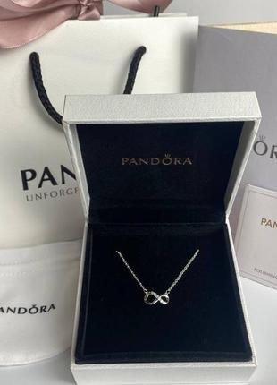 Pandora ожерелье "сияющий символ бесконечности"