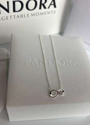 Pandora ожерелье "сияющий символ бесконечности"5 фото
