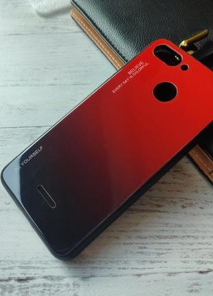 Чехол gradient для телефону xiaomi redmi 6 на сяоми ксиоми редми  6 бампер із загартованого скла градієнтний4 фото