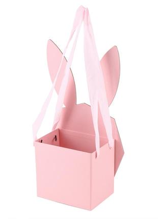 Коробка "подарунок від зайчика", рожева2 фото