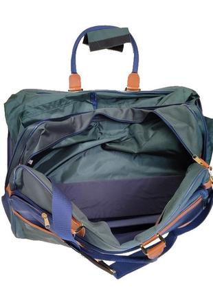 Дорожная сумка со встроенным портпледом для костюма и отделом для ноутбука ottensten синяя с зеленым6 фото