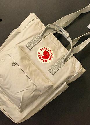 Сумка рюкзак kanken жіноча світло-сірого кольору розмір 30х27х12 см
