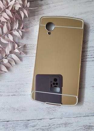 Дзеркальний чехол на телефон lg nexus 5 d820 металевий чехол для lg  накладка на телефон nexus 5