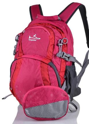 Жіночий спортивний рюкзак з поліестеру червоний з малиновим onepolar w1525-red