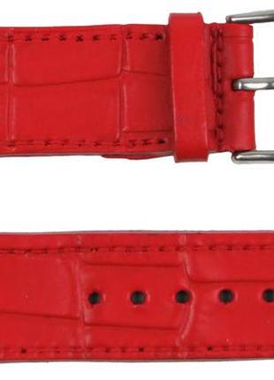 Кожаный ремешок для часов mykhail ikhtyar ш22 мм красный