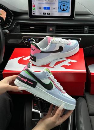 Жіночі кросівки nike air force 1 shadow violet black rose найк аір форси