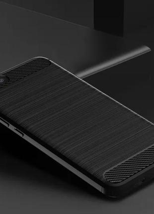 Силіконовий чехол для телефону xiaomi mi6  з карбоновими вставками на сяоми редмі 6 силікон1 фото