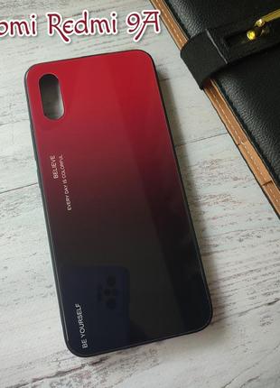 Чехол gradient для xiaomi redmi 9a накладка на сяоми ксиоми редми 9a із загартованого скла