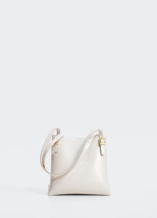 Белая сумка mango2 фото