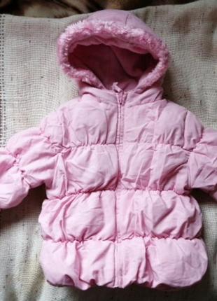 Пуховик розовый