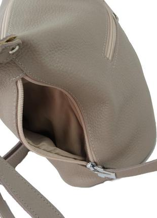 Кожаная женская сумка через плечо borsacomoda светло-серая 809.01810 фото