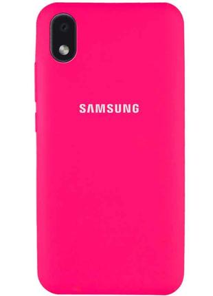 Чохол silicone cover full protective (aa) для samsung galaxy m01 core / a01 core рожевий / barbie pink