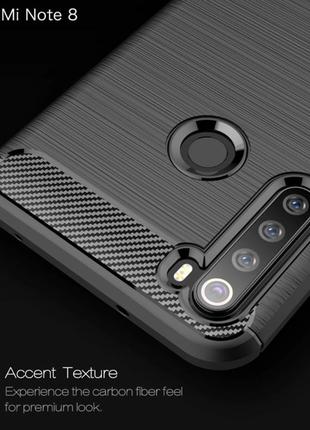 Чехол tpu carbon силиконовый для телефона xiaomi redmi note 8 накладка на сяоми ксиоми редми ноте нот 84 фото