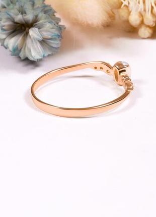 Кольцо из красного золота с опалом4 фото