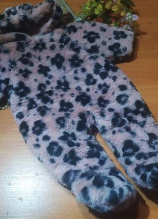 Нереально классный плюшевый меховый разовой комбинезон для девочки fred&amp;flo!...