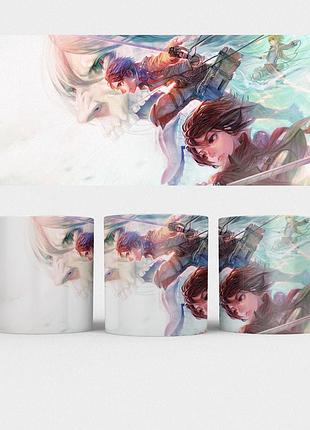 Кружка аниме «атака на титанов» 330 мл