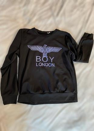 Тонкий чёрный свитшот boy london