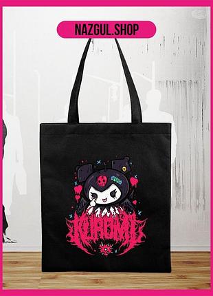 Шоппер аниме с принтом куроми. hello kitty