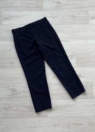 Шикарні класичні штани cos melange wool slim fit pants navy4 фото