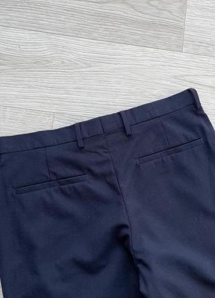 Шикарні класичні штани cos melange wool slim fit pants navy5 фото