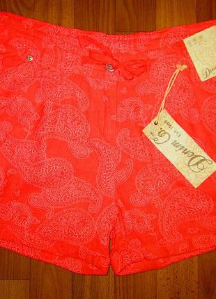 Красиві стильні шорти denim co принт льон розмір 12