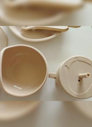 Набір (6 пр.) комплект силіконового посуду силіконовий посуд силиконовая посуда для прикорма детского дитячого3 фото