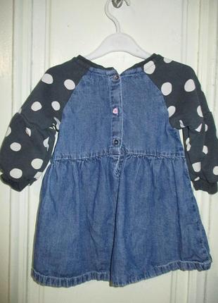 Платье джинсовое 12-18 мес.рост 86см 2