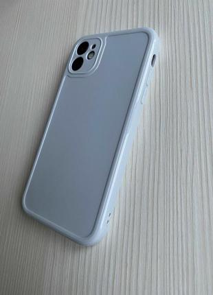 Силіконовий глянсовий чохол світло сірий iphone 11