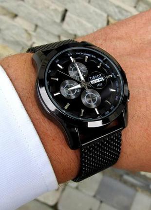 Классические мужские наручные часы rolex / ролекс: чёрный цвет.7 фото