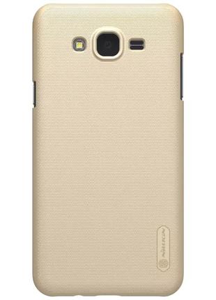 Чехол nillkin super frosted для samsung galaxy j7 (j700) / j7 neo (j701f) shampaign gold