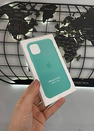 Чехол-накладка leather in the box iphone 11 pro, качественный чехол с микрофиброй для айфон 11 про