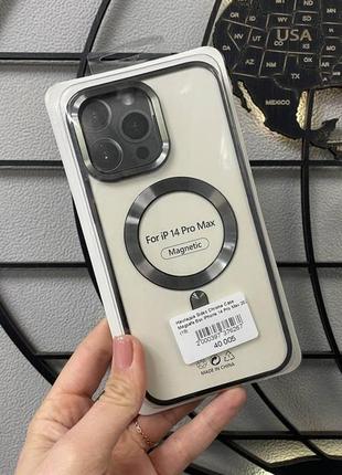 Чехол-накладка sides chrome case magsafe  iphone 14 pro max,чехол с поддержкой magsafe для айфон 14 про макс