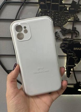 Чохол silicone case з мікрофіброю для iphone 11,силіконовий чохол для айфон 11 без яблука