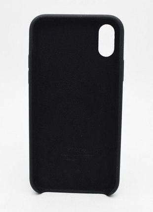 Чохол silicone case з мікрофіброю для iphone x/iphone xs,якісний чохол для айфон х/хс (колір чорний)5 фото