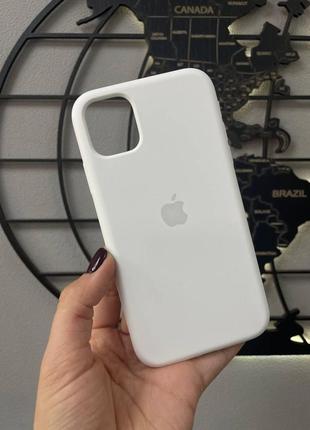 Чехол silicone case с микрофиброй для iphone 11, качественный чехол для айфон 11(цвет белый)3 фото
