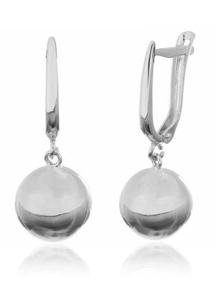 Срібні сережки з кулями, с2/884