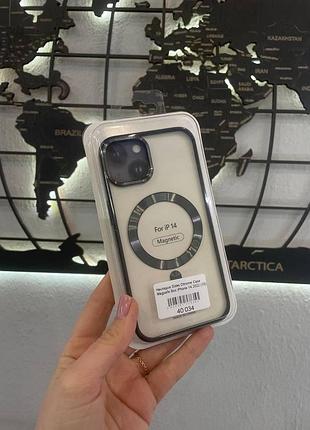 Накладка sides chrome case magsafe box iphone 14,чохол із підтримкою magsafe для айфон 14