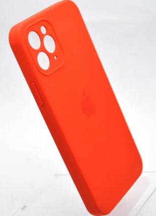 Чехол с квадратными бортами silicone case для iphone 11 pro, качественный чехол с микрофиброй для айфон 11 про6 фото