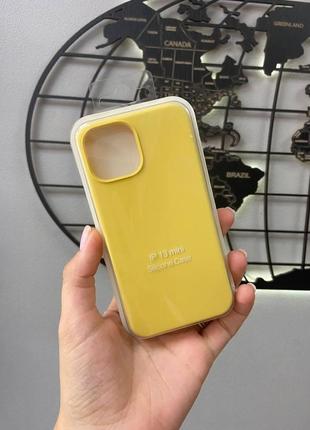 Чехол силиконовый soft case  для apple iphone 13 mini,чехол для айфона 13 mini (желтый)1 фото
