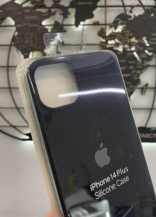 Чохол silicone case з мікрофіброю для iphone 14 plus,силіконовий чохол для айфон 14 плюс (колір чорний)2 фото