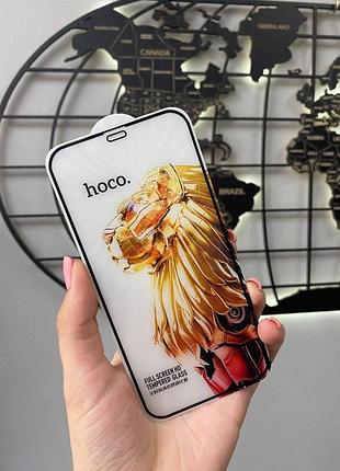 Захисне скло hoco для телефону apple iphone 12 pro, міцне скло для айфон 12 про (колір чорний)