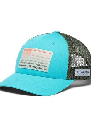 Бейсболка мужская columbia pfg mesh snapback fish flag