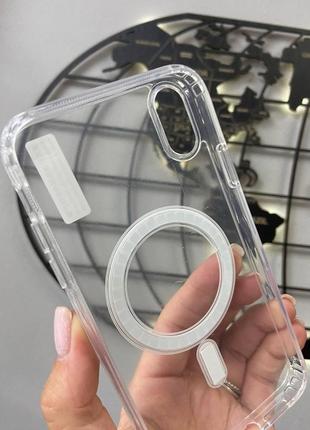 Прозорий чохол із підтримкою magsafe для iphone xr,чохол магсейф для айфон хр7 фото