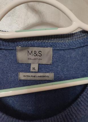 Овняна кофта-світр джемпер m&amp;s mark's and spencer3 фото