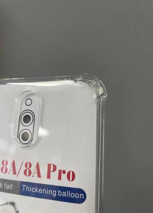 Прозорий силіконовий чохол для xiaomi redmi 8a/8a pro, протиударний чохол на xiaomi redmi 8a з бортиками3 фото