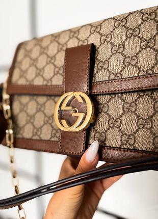 Женская трендовая бренд сумка на подобии gucci 2024